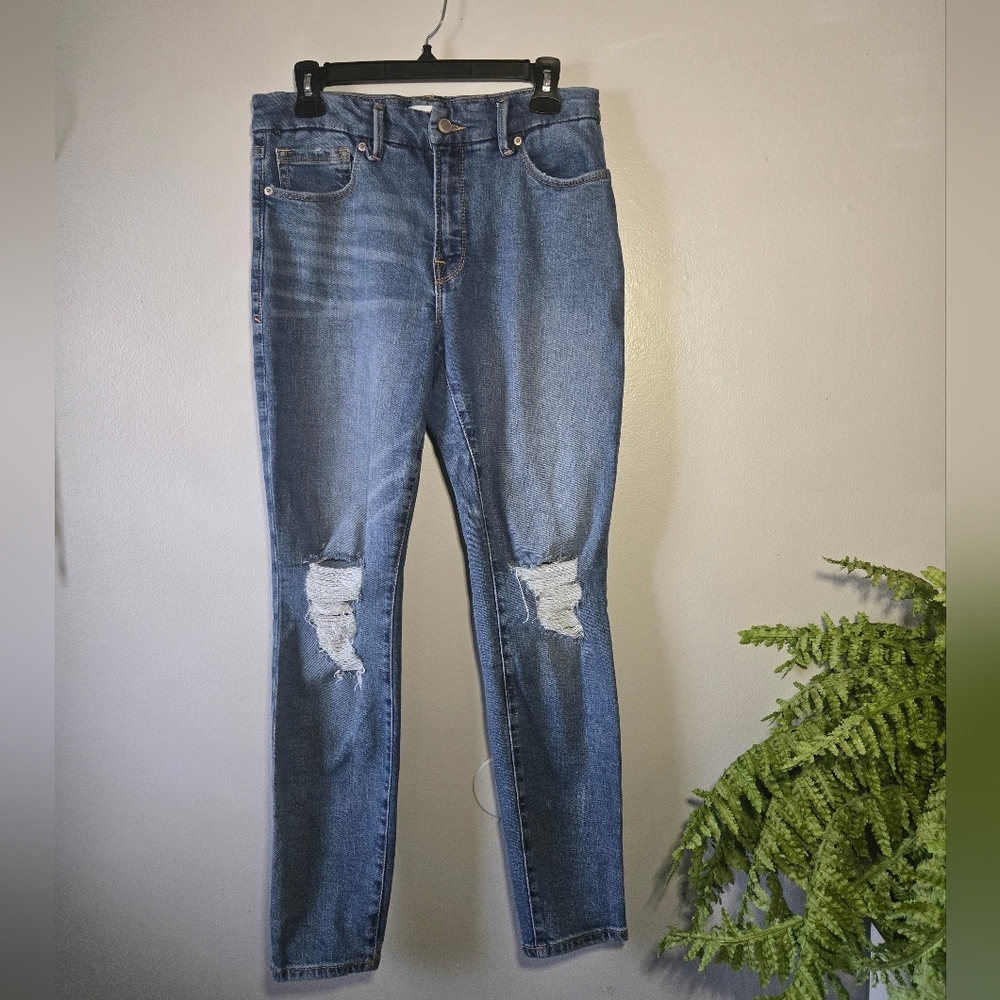 Good American Good Legs Distressed Skinny Jeans – Size 8/29‎